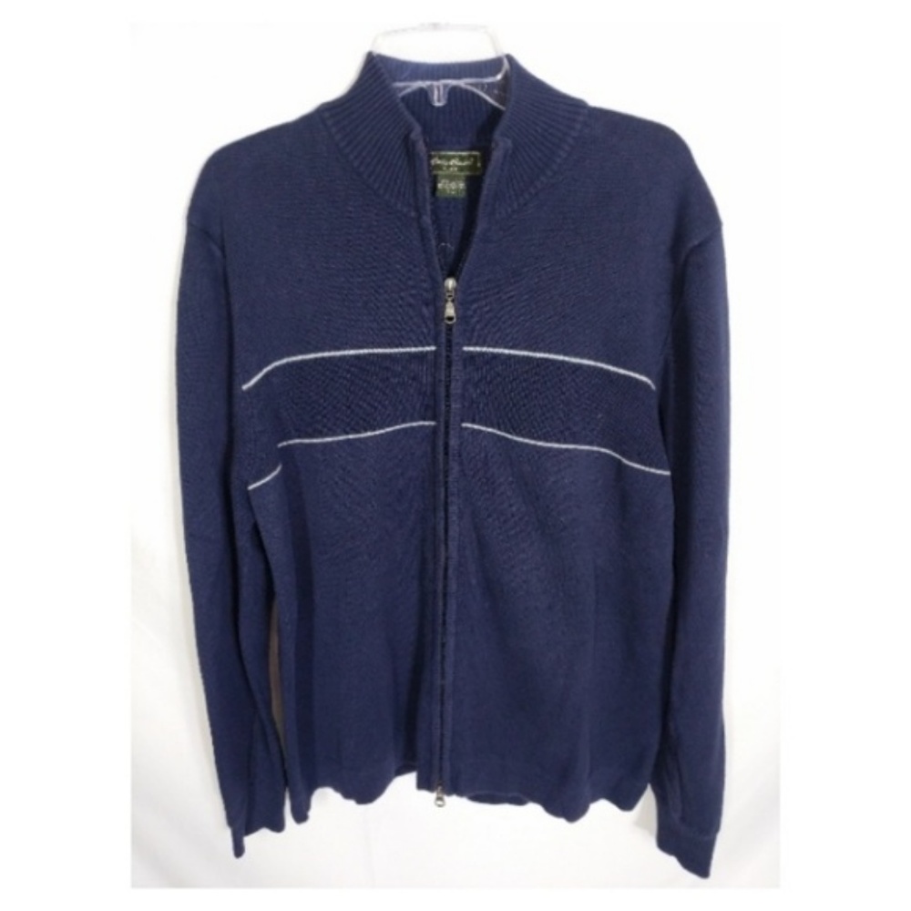 🌻🍃Eddie Bauer XL Full Zip Navy Cotton Cardigan Sweater (Bundle Sale)🌻 - Picture 2 of 15
